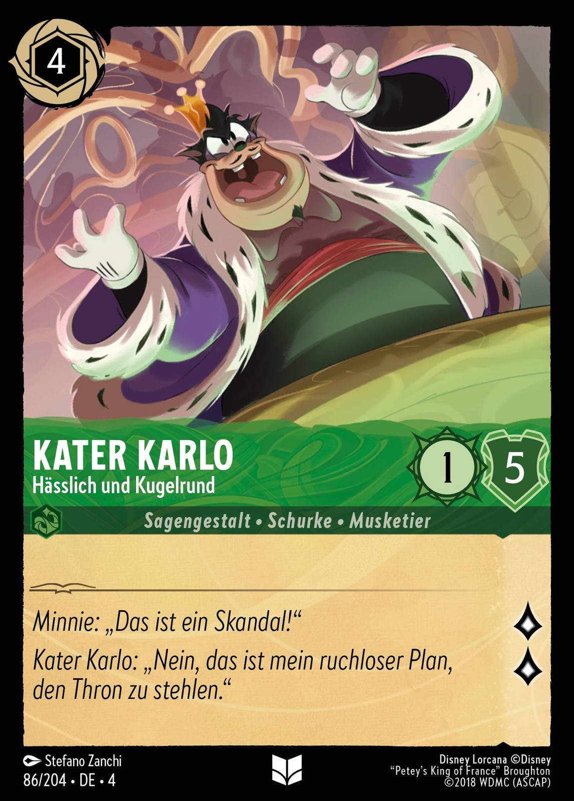 Kater Karlo - Hässlich und Kugelrund #086 Ursulas Rückkehr Disney Lorcana-Karte (Near Mint)