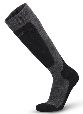 Lenz Merino Winter 3 Skisocken Schwarz Grau |  Größe 45-47