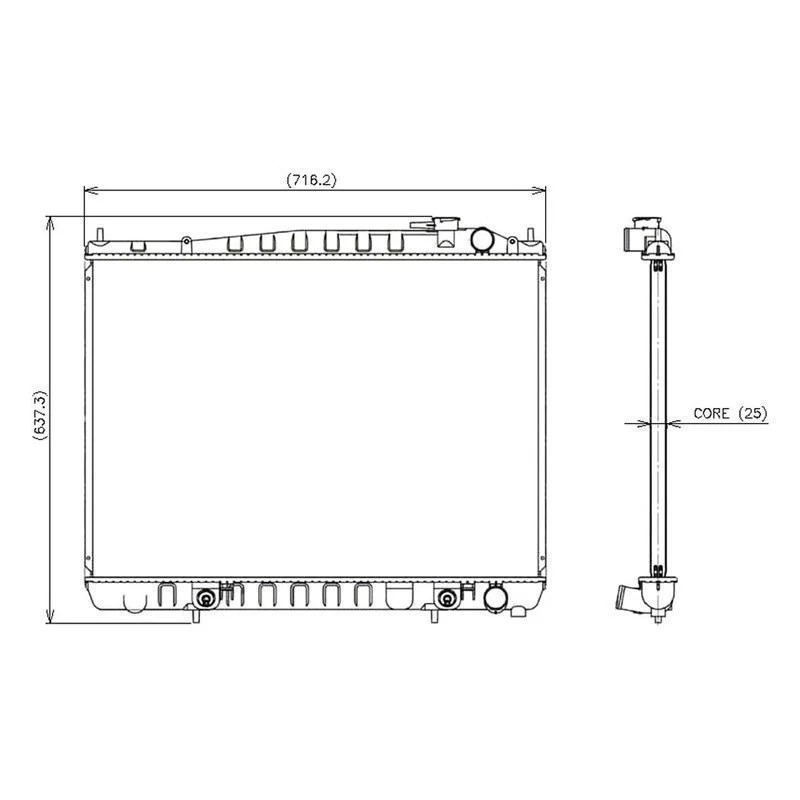 For Nissan Pathfinder 1999-2000 Denso 221-3404 Engine Coolant Radiator Foto 2 de 2
