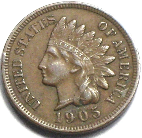 1905 Indian Head Cent Penny FULL LIBERTY VF / XF
