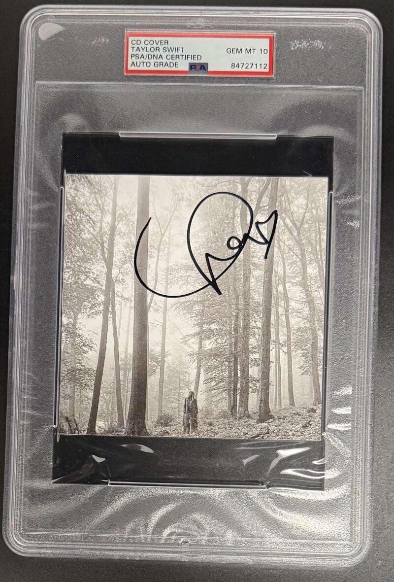 Taylor Swift Signed Autograph PSA/DNA Encapsulated Folklore CD - GEM MINT 10 !!
