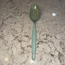 Vintage Ekco Blue Slotted Spoon 11 Inch Cottage Cottagecore
