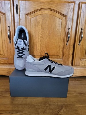 New Balance Mens Size 10.5 515 Grey Black Classics Sneakers Shoes ML515AGG NEW