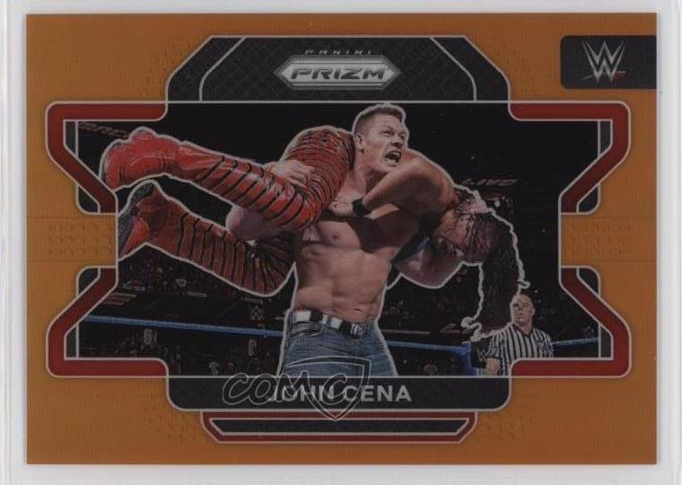 2022 Panini Prizm WWE Orange Prizm 47/99 John Cena #45