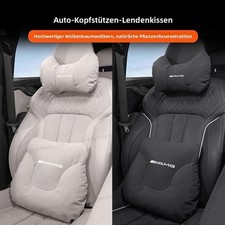 Auto Wildleder mit Nackenstütze Lendenkissen Kopfstütze Für Mercedes Benz AMG Auto Wildleder mit Nackenstütze Lendenkissen Kopfstütze Für Mercedes Benz AMG