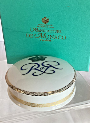 Le Prince De Monaco De Monaco Porcelaine Trinket Box New Original Box 