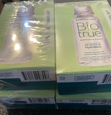 4pk Bausch+Lomb Biotrue Multi Purpose Contact Lens Solution 2oz Travel Kit 11/27