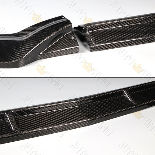 3PCS REAL CARBON DP-STYLE FRONT BUMPER LIP FIT 15-18 BENZ W205 C200 C300 C350 - Foto 2 di 5