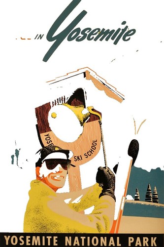 363046 Tahoe Rabbit Ski Skiing Day Night Winter Sport Vintage