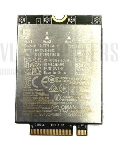 Dell 0PJ8F9 D5821e eSIM Snapdragon X20 4G LTE WWAN Modul original A-Ware