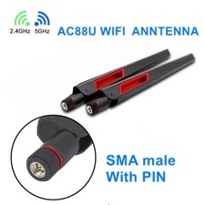 2 Pieces Dual Band 2.4 5Ghz 12dBi RP-SMA High Gain Antenna Router WiFi Wireless