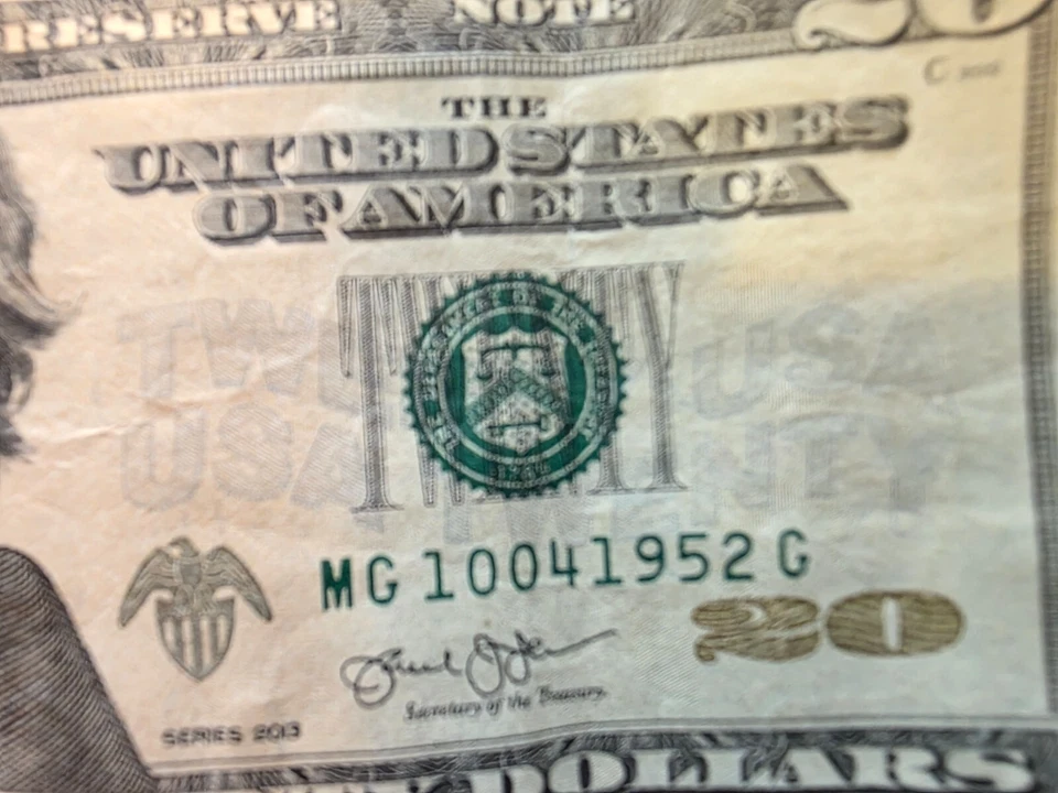 Birthday/Anniversary Note 20 Dollar Bill (MG10041952G)October 04, 1952 - Image 2 of 4