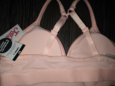 Soutien-gorge Convertible Fille Justice, Logo, Taille 30, Rose, Neuf Avec étiquettes