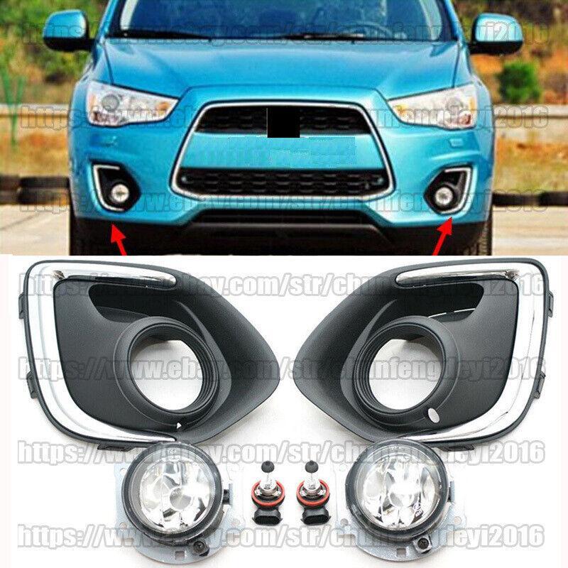 中古 レンツ α-4G 替ラバー付き Front Fog lamp light left right set For Mitsubishi Asx Outlander