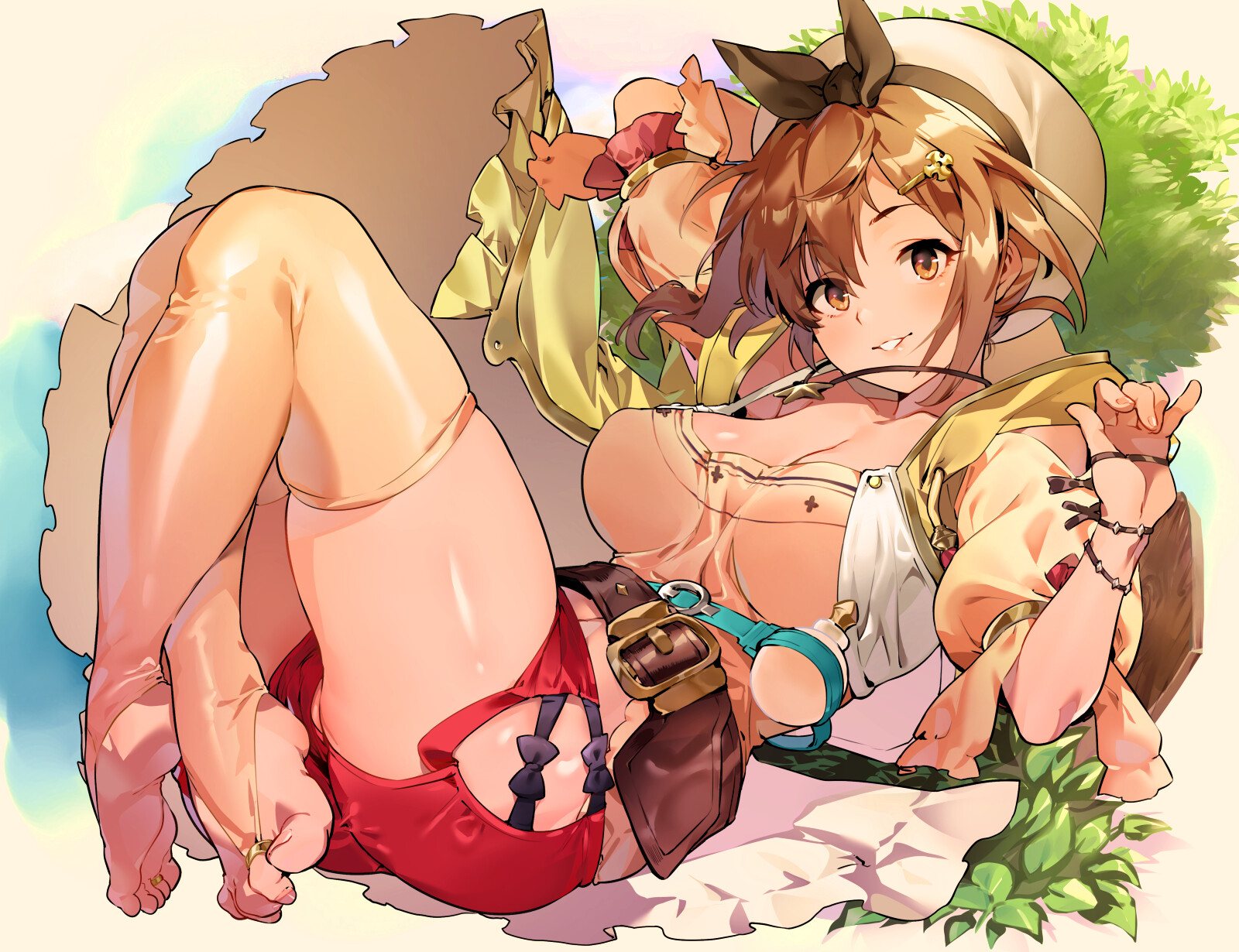 Anime anime girls art 2d portrait atelier Playmat Gaming Mat Desk