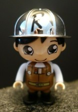 Ryan's World Construction Worker Carpenter Chrome Hard Hat Brown Overalls 3