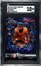 2021 Wild Card Alumination Protostar Trey Lance Rookie Red Holo #4/5 SGC 10