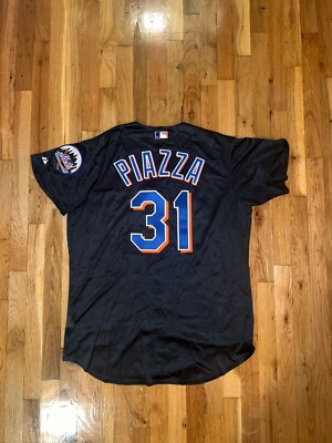 MIKE PIAZZA Majestic Authentic NEW YORK METS Black Batting