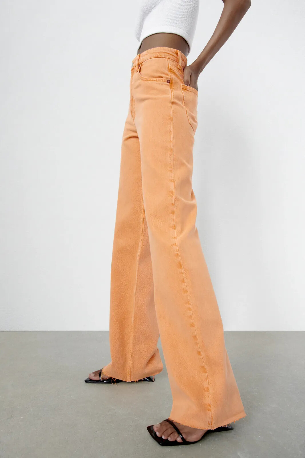 Buy ZARA 2021 SS WIDE-LEG FULL-LENGTH 