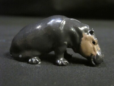 Figurine Plomb Peint B.F. - Hippopotame Cirque Ou Animaux Sauvages - 1:32 (60mm)