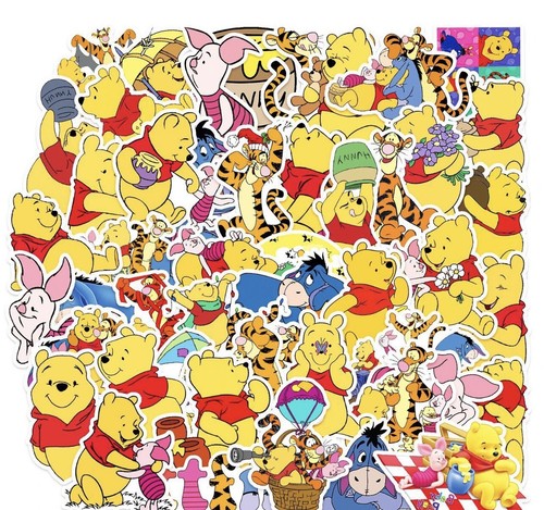 50 PCS Winnie the Pooh Stickers Cartoon Decals Set B Laptop Hydro Free Shipping! - 第 1/1 張圖片