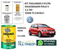 TAGLIANDO FILTRI OLIO BARDAHL XFS VOLKSWAGEN POLO V 1.2 TDI DIESEL 55KW 75 CV