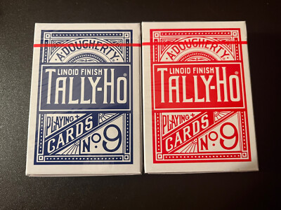 Tally-Ho Fan Back Bicycle playing cards (Red or Blue) (Add on for Free Shipping)