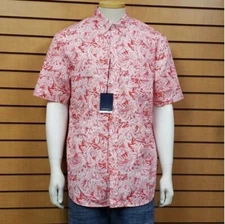 Crown And Ivy Classic Fit Tropical Short Sleeve Button Down Shirt Size Med New