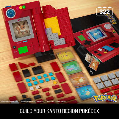 Kanto Region Pokédex Building Kit - 322 Piece Collector's