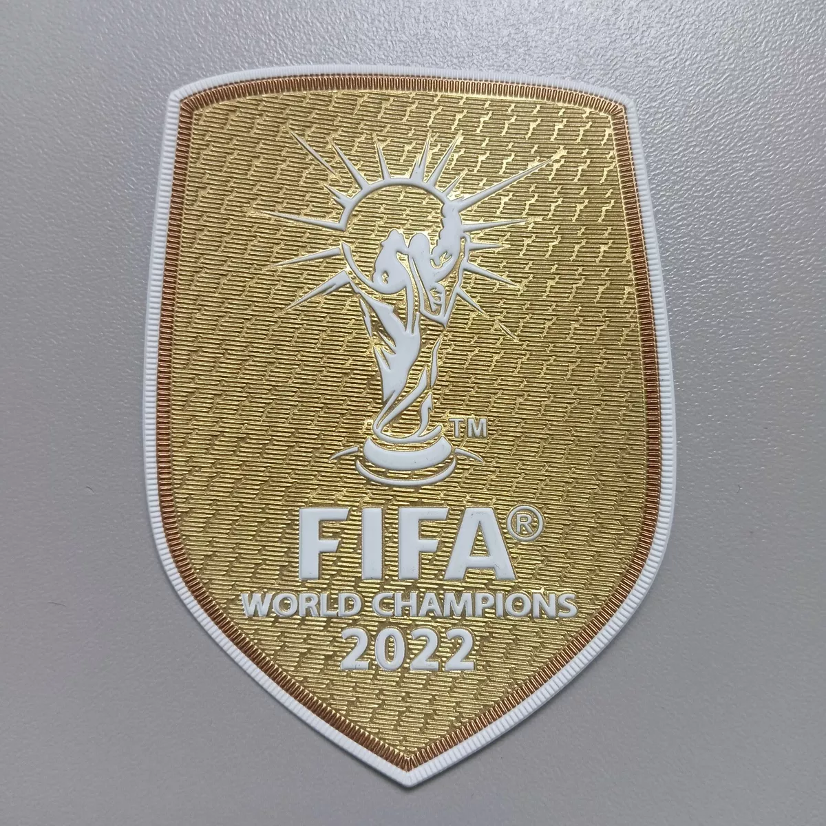 FIFA World Cup Champions 2022 Football Gold Badge Patch 