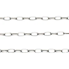 BULK 925 Sterling Silver Diamond-Cut ROLO Oval Cable Chain 2x4mm