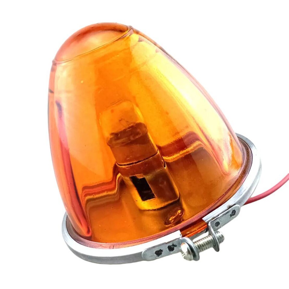 2Pcs Yellow Car Motorcycle Watermelon LED Light Bulb Glass Lens