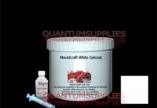 WHITE GELCOAT 1kg KIT Catalyst Syringe Included FOR FIBREGLASS MOULDS ROOF PAINT