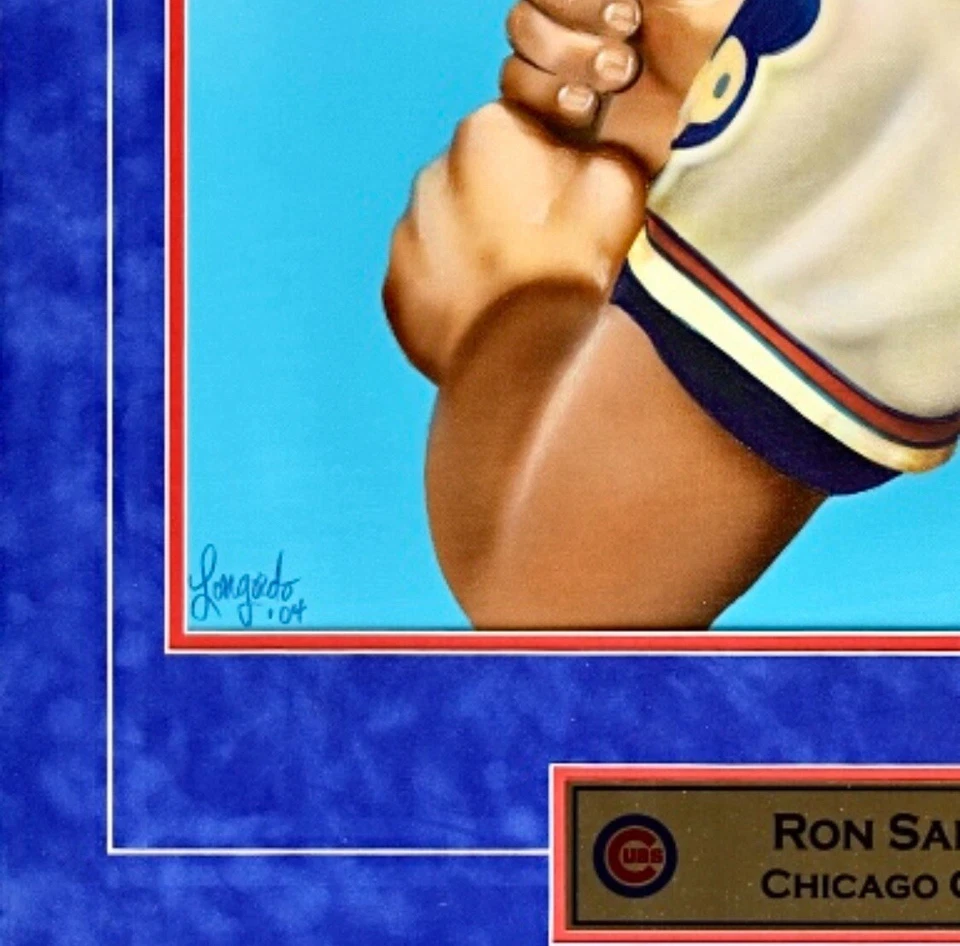 1/1 💥Ron Santo💥 Chicago Cubs Signed 24x32 Canvas Art Gary Longordo Autograph - Image 3 of 4