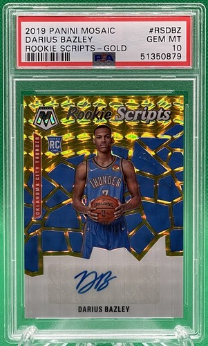 Darius Bazley [Gold] #RS-DBZ 2019 Panini Mosaic Rookie Scripts card