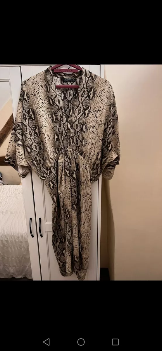 Zara Snakeskin Kimono Drape Dress eBay