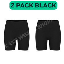 1&2 PACK WOMEN'S CYCLING SHORTS DANCING BIKER LEGGINGS ACTIVE CASUAL SUMMER 4-26