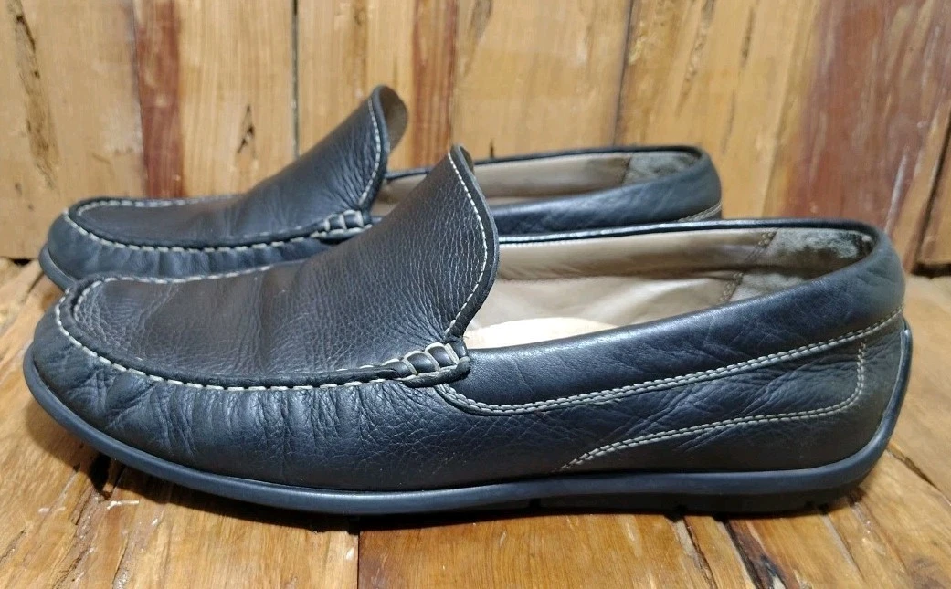ECCO Scarpe Uomo Nero Mocassino Mocassino da Guida Slip On 571004 Taglia EU 44 US 11