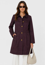 MARC by MARC JACOBS Russet Brown Gold Button Cotton Trench Coat Jacket M = 8/10