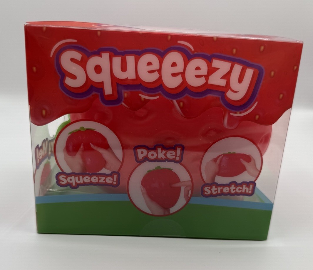 Sunny Days Entertainment Squeezy Jumbo Strawberry Squishy Fidget