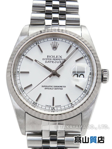 Rolex Datejust 16234 Stainless Steel / White Gold 36mm Box and Papers #TW072