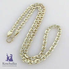 Vintage 925er Silberkette, Panzerkette, Handarbeit um 1990, ca. 49 cm (11713EB)