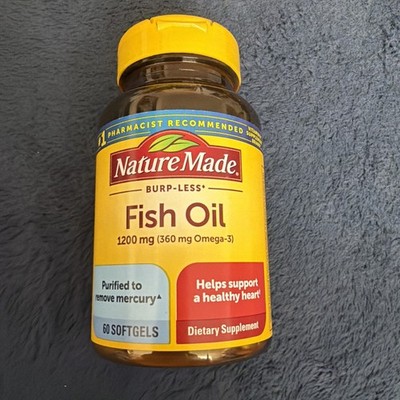 Nature Made 1200mg Omega-3 Fish Oil Softgels - 60Count Exp 11/27
