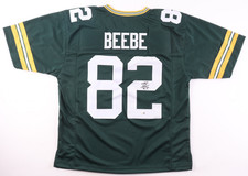 Don Beebe Signed Green Bay Packers Jersey (Beckett COA) Super Bowl XXXI Champion