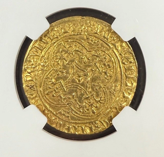 (1380 - 1422 France Ecu")r Fr-291 Charles IV MS 60 GOLD COIN - Image 4 of 4