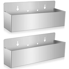 2 Pieces 15 Inch Single Speed Rail Stainless Steel Liquor Bottle Holder Wall ...