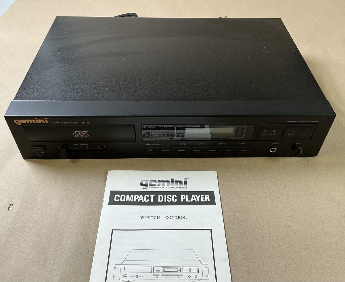 Gemini CD-100 Compact Disc Player Single CD DJ Pitch Control