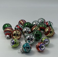 19 Christopher Radko Shiny Bright Variety Striped Christmas Ornaments