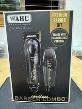 Wahl Cordless Barber Combo Clipper/Detailer Trimmer - Black 3025397 US STOCK
