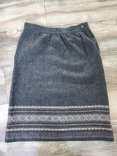 Vintage Jantzen Wool Charcoal Gray Pencil Skirt  Sz 8  28 x 24